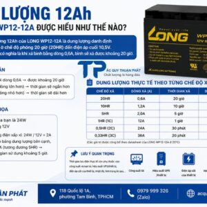 Dung lượng ắc quy Long Wp12-12A được hiểu như thế nào
