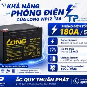 Khả năng phóng điện ắc quy Long Wp12-12A