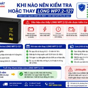 Khi nào nên kiểm tra hoặc thay Long WP7.2-12
