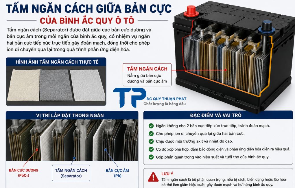 Tấm ngăn cách giữa các bản cực