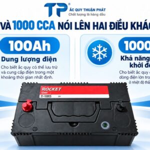100AH và 1000CCA nói lên hai điều khác nhau