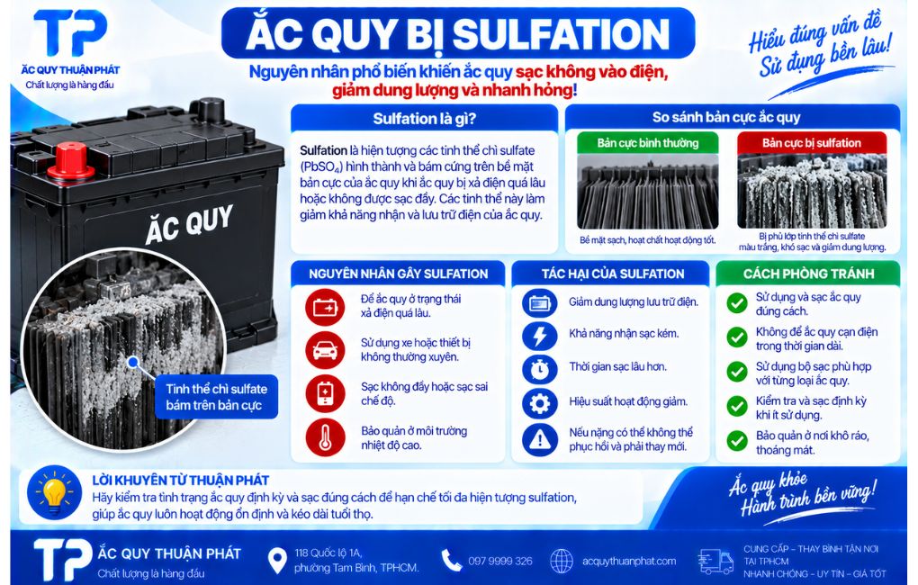 Ắc Quy bị Sulffation