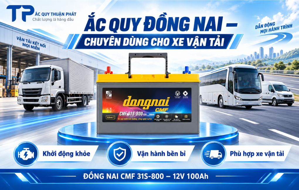 Ắc Quy Đồng Nai chuyên dùng cho vận tải