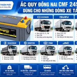 Ắc Quy Đồng Nai CMF 245G51R dùng cho dòng xe tải nào