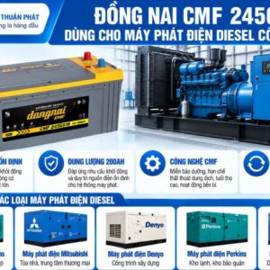Ắc Quy Đồng Nai CMF 245G51R dùng máy phát điện Diesel công nghiệp