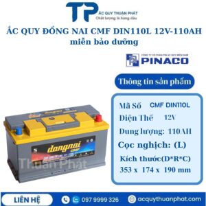 Ắc Quy Đồng Nai CMF DIN110L 12V -110AH miễn bảo dưỡng