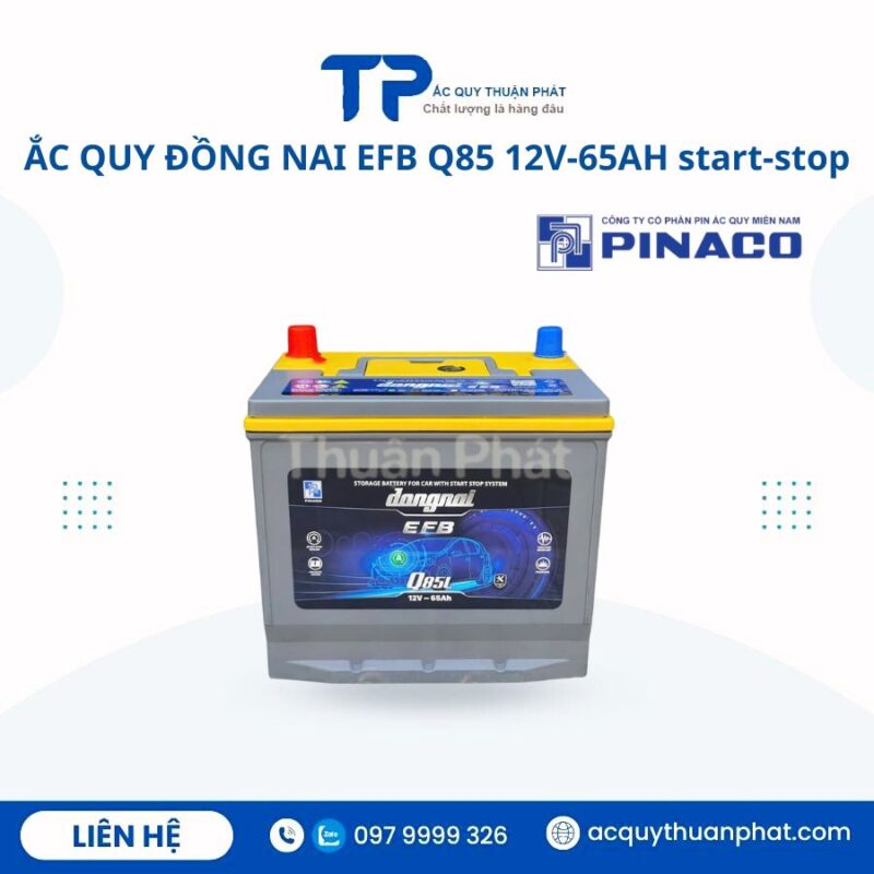 Ắc Quy Đồng Nai EFB Q85 12V - 65AH Start-stop