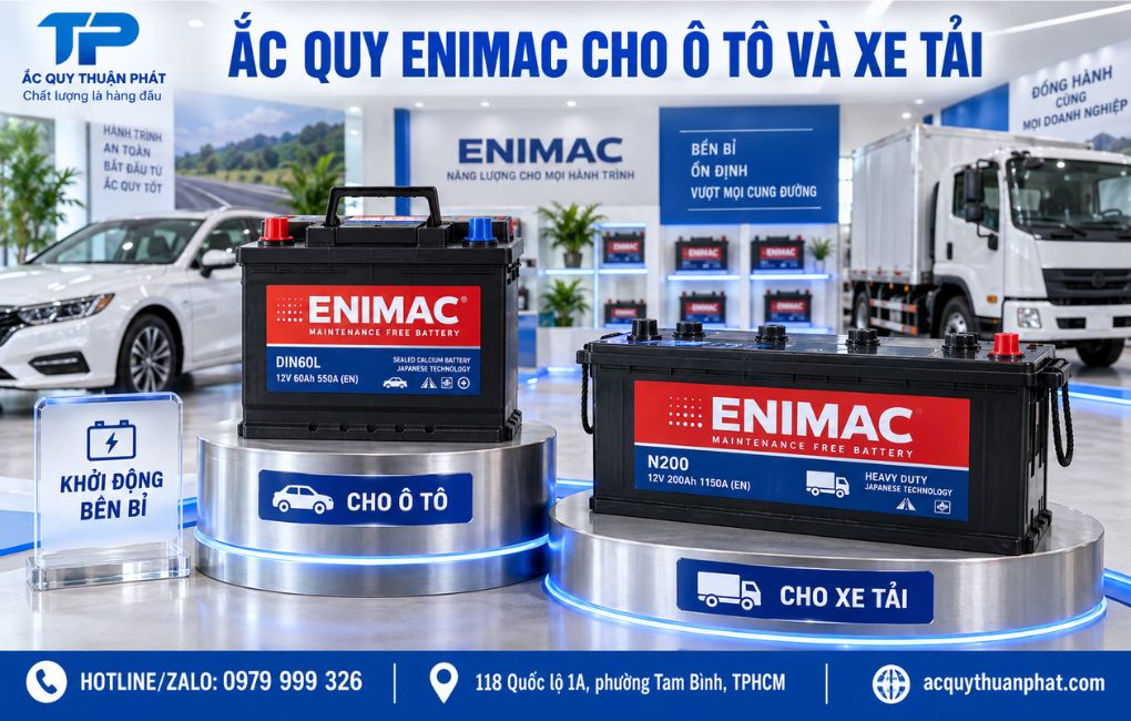 Ắc Quy Enimac cho ô tô và xe tải
