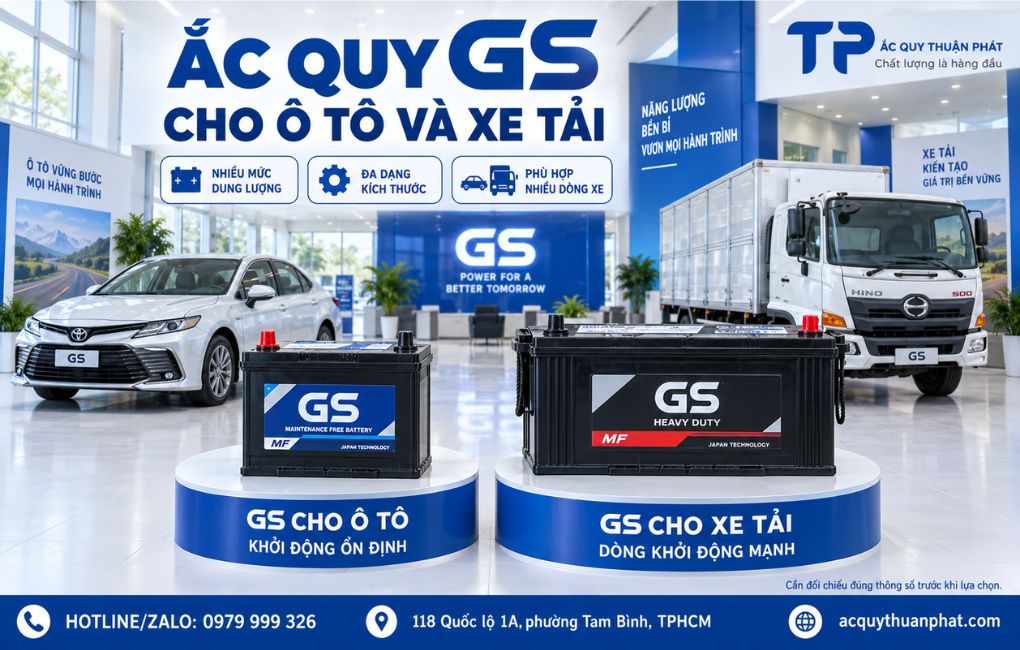 Ắc Quy GS cho ô tô và xe tải