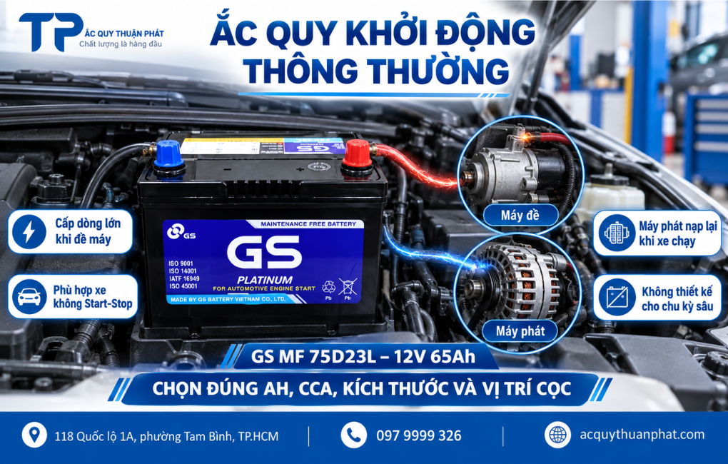 Ắc Quy khởi động thông thường