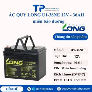 Ắc Quy Long U1-36NE 12V - 36AH miễn bảo dưỡng