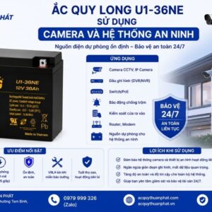 Ắc Quy Long U1-36NE dùng camera và hệ thống an ninh
