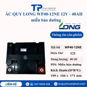 Ắc Quy Long WP40-12NE 12V - 40AH miễn bảo dưỡng
