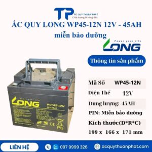 Ắc Quy Long WP45-12N 12V - 45AH miễn bảo dưỡng