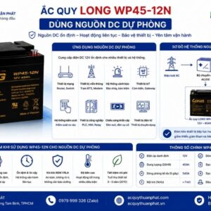 Ắc Quy Long WP45-12N dùng nguồn DC dự phòng