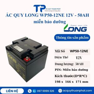 Ắc Quy Long WP50-12NE 12V - 50AH miễn bảo dưỡng