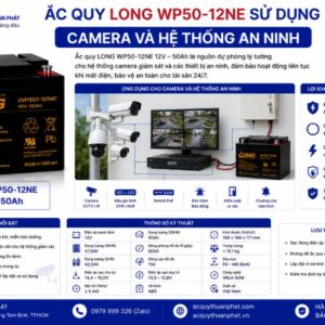 Ắc Quy Long WP50-12NE dùng camera và hệ thống an ninh