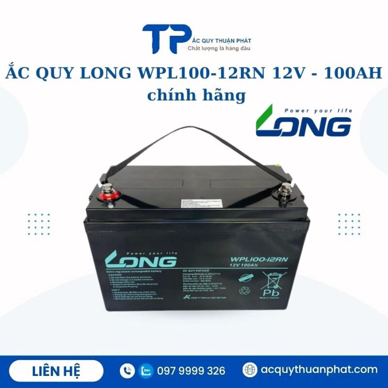 Ắc Quy Long WPL100-12RN 12V - 100AH chính hãng