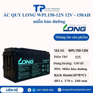 Ắc Quy Long WPL150-12N 12V - 150AH miễn bảo dưỡng