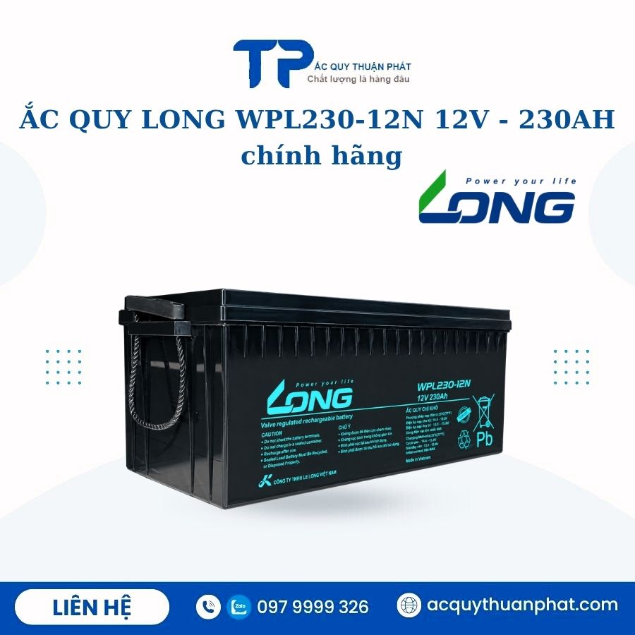 Ắc Quy Long WPL230-12N 12V - 230AH chính hãng