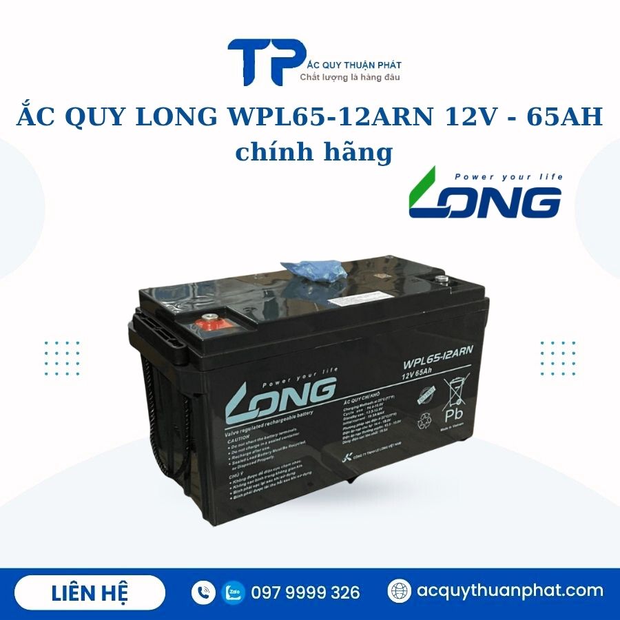 Ắc Quy Long WPL65-12ARN 12V - 65AH chính hãng