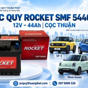 Ắc Quy Rocket SMF 54464 12V - 44AH cọc thuận