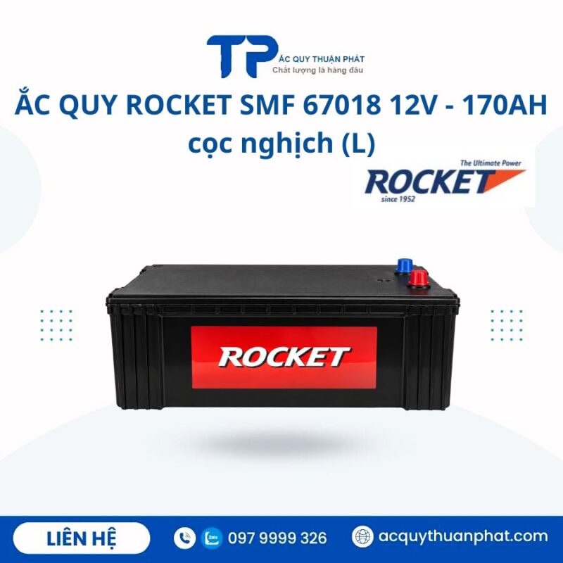 Ắc Quy Rocket SMF 67018 12V - 170AH cọc nghịch (L)