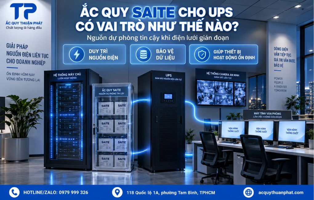 Ắc Quy Saite cho UPS có vai trò như thế nào