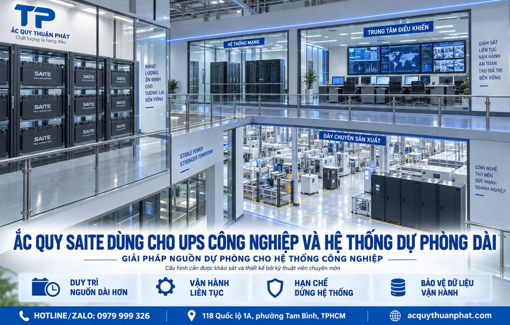 Ắc Quy Saite dùng cho UPS công nghiệp và hệ thống dự phòng