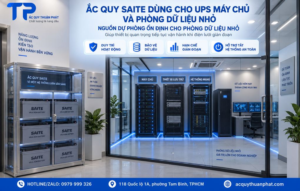 Ắc Quy Saite dùng cho UPS nhỏ phòng dữ liệu nhỏ