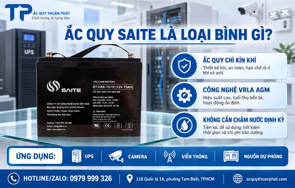 Ắc Quy Saite là loại bình gì