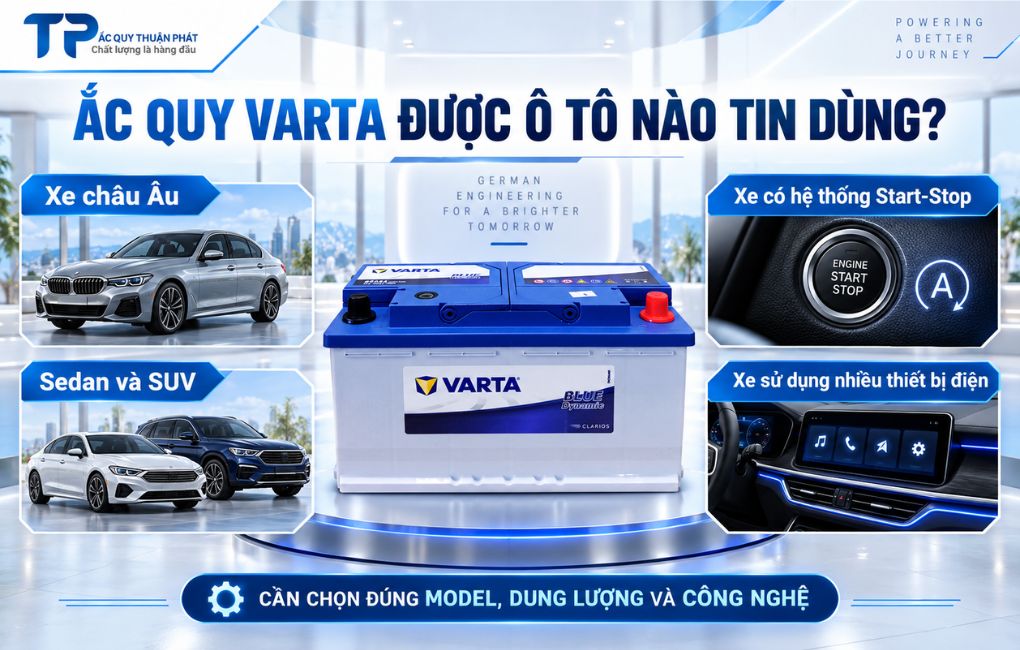 Ắc Quy Varta được ô tô nào tin dùng