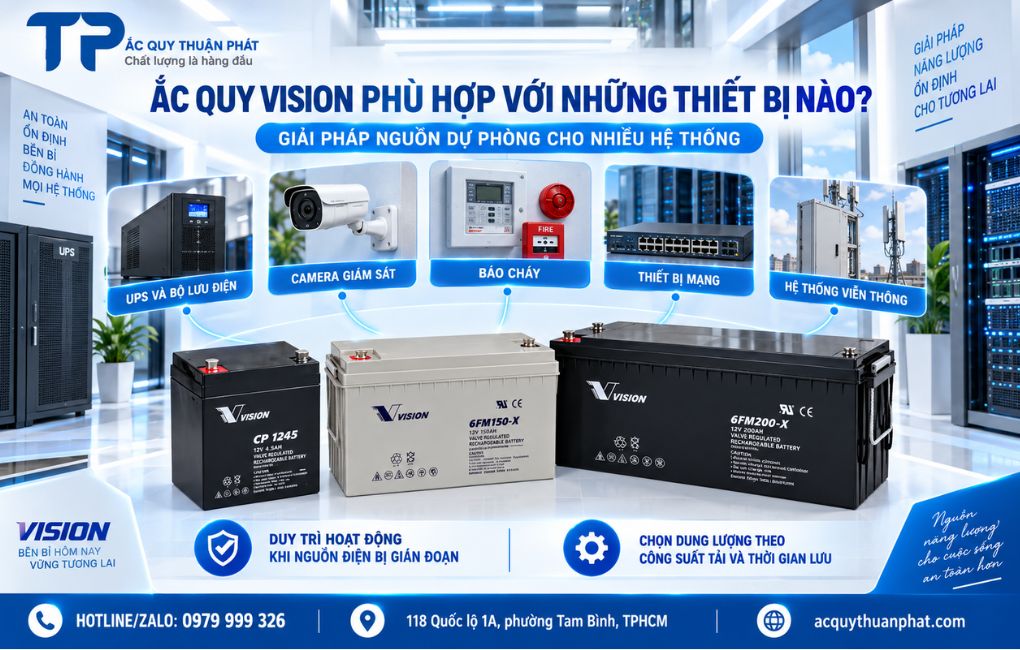 Ắc Quy phù hợp với những thiết bị nào