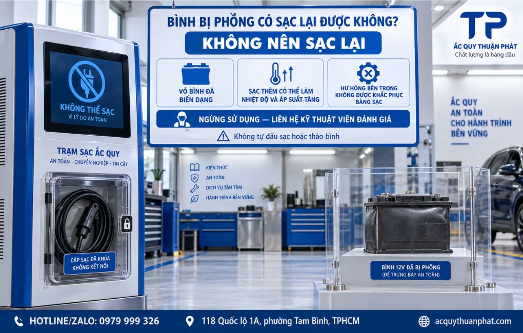 Bình bị phồng có sạc lại được không