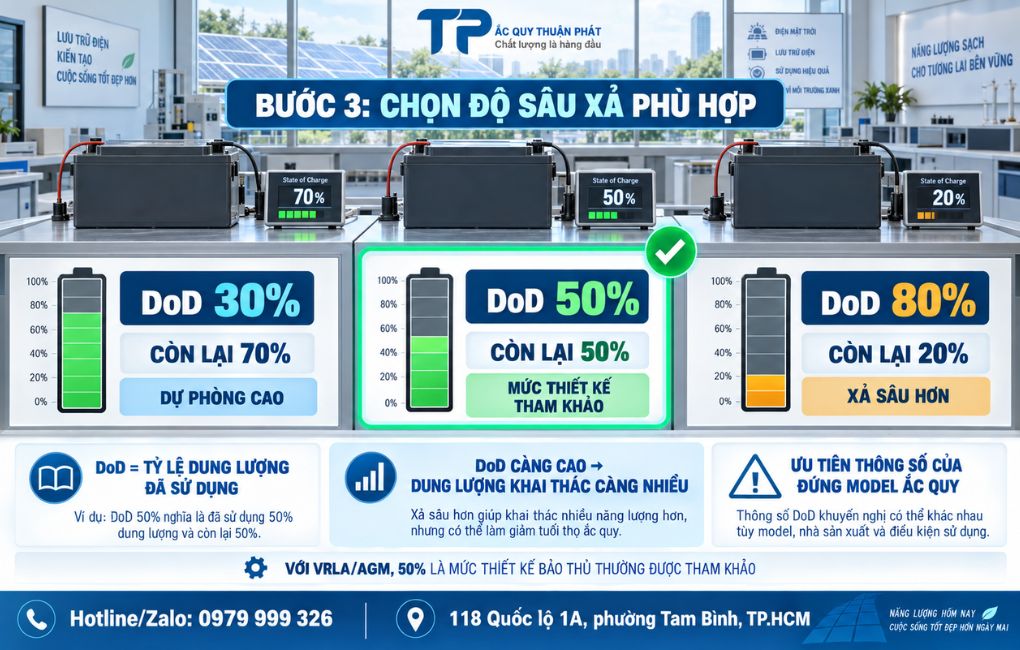 Bước 3 chọn độ sâu phù hợp