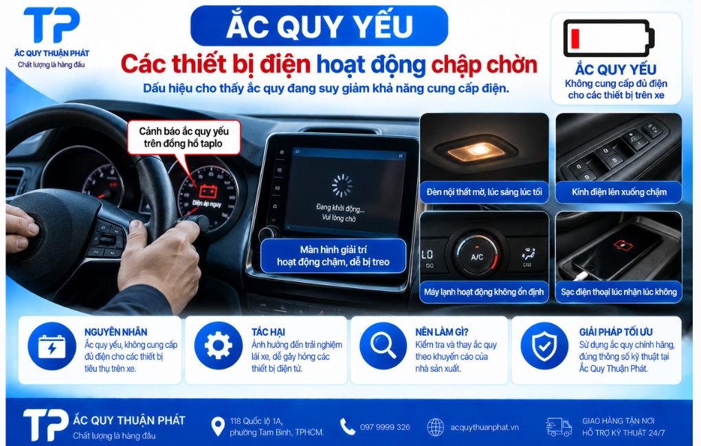 Các thiết bị điện hoạt động chập chờn