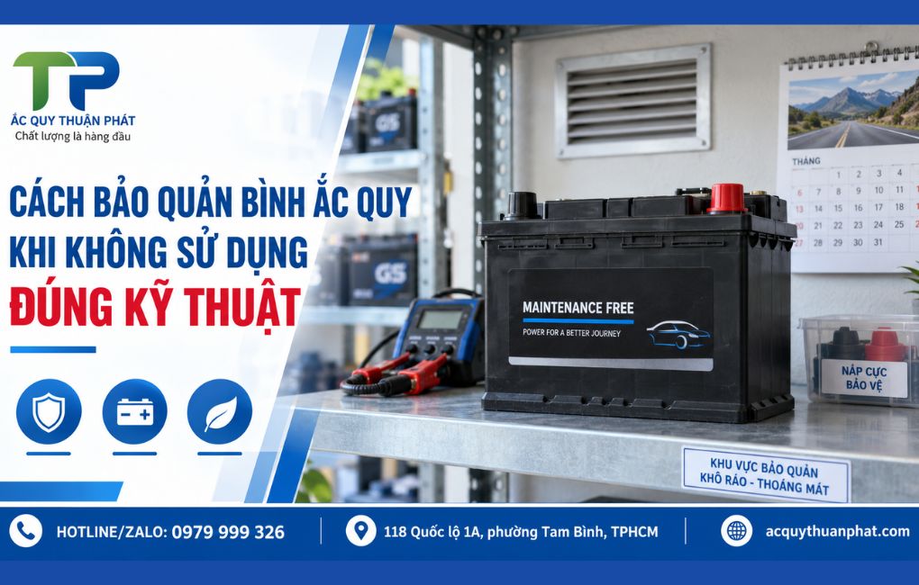 Cách bảo quản bình ắc quy khi không sử dụng đúng kỹ thuật