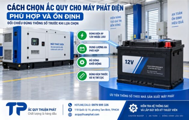 Cách chọn ắc quy cho máy phát điện
