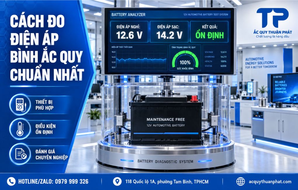 Cách đo điện áp bình ắc quy chuẩn nhất
