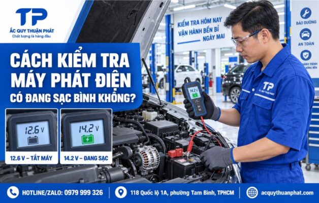 Cách kiểm tra máy phát điện có đang sạc bình không