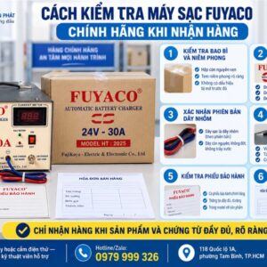 Cách kiểm tra máy sạc Fuyaco chính hãng khi nhận hàng