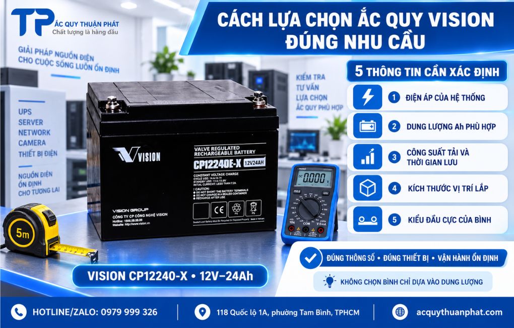 Cách lựa chọn ắc quy Vision đúng nhu cầu