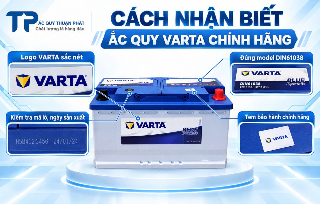 Cách nhận biết ắc quy Varta chính hãng