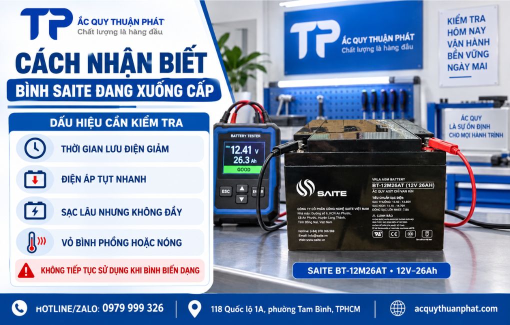 Cách nhận biết bình Saite đang xuống cấp