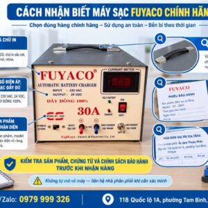 Cách nhận biết máy sạc Fuyaco chính hãng