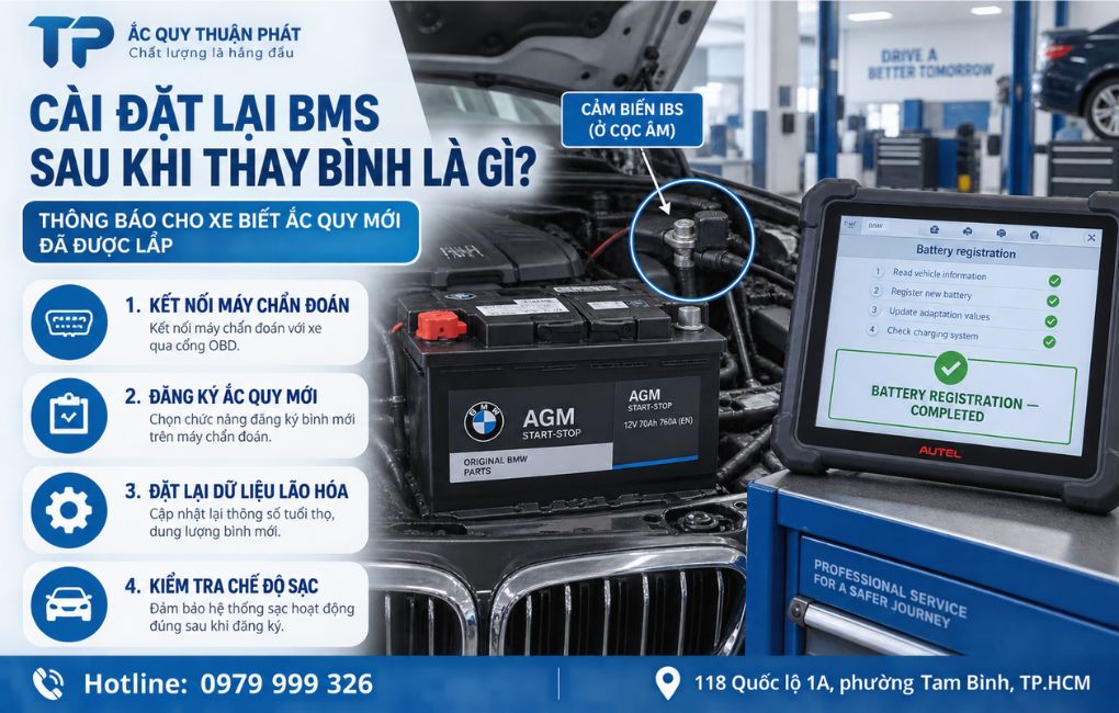Cài đặt lại BMS sau khi thay bình là gì