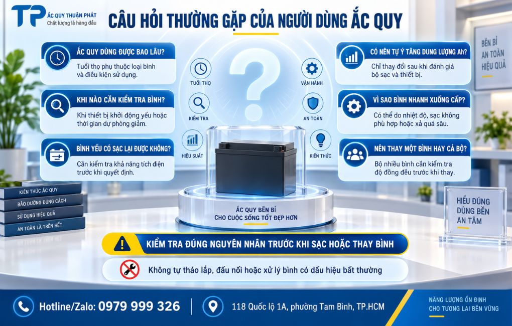 Câu hỏi thường gặp của người dùng ắc quy