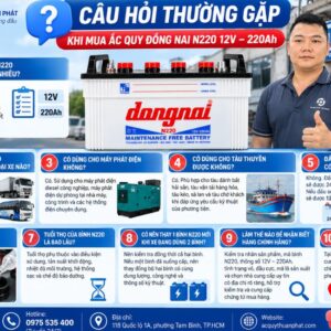 Câu hỏi thường gặp khi mua ắc quy Đồng Nai N220