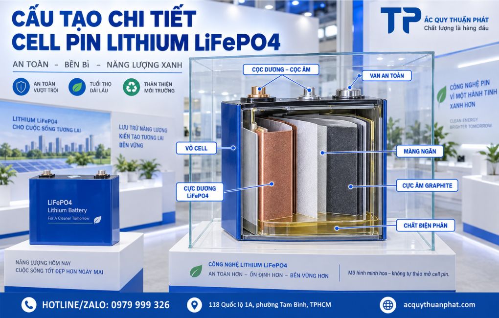 Cầu tạo chi tiết Cell Pin Lithium Life04