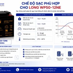 Chế độ sạc phù hợp cho Long WP50-12NE